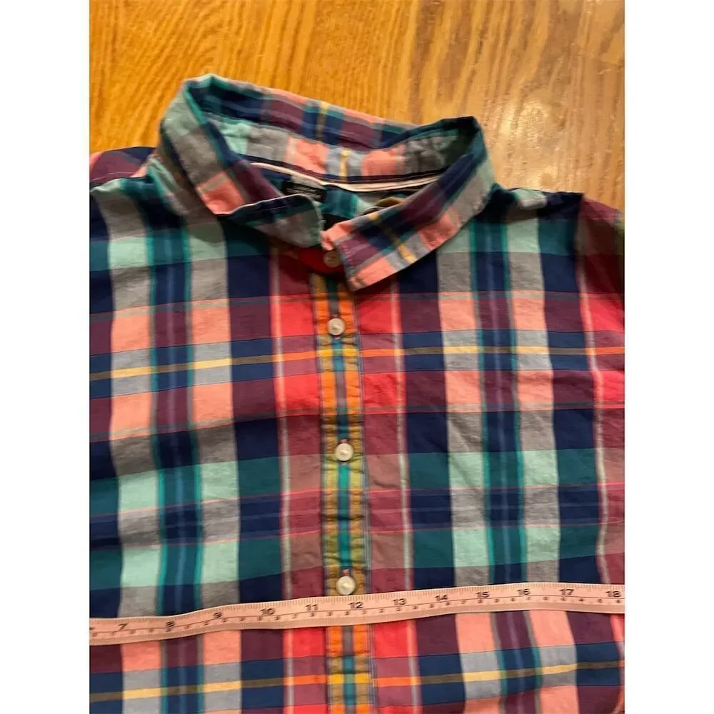 *3/$15 Tommy Hilfiger Men's L Plaid Long Sleeve Button-Up Shirt Multicolor - Picture 2 of 8